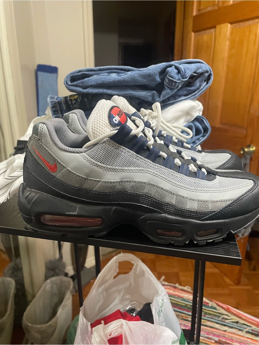 Nike Men’s Air Max 95 — Gray, Black & Red